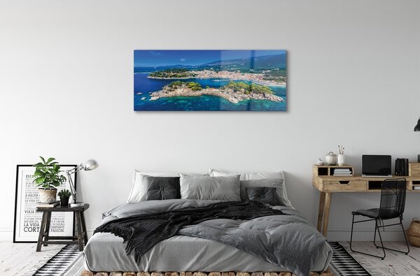 Tablouri pe sticlă oraș mare Grecia Panorama