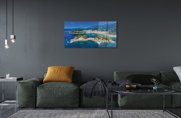 Tablouri pe sticlă oraș mare Grecia Panorama