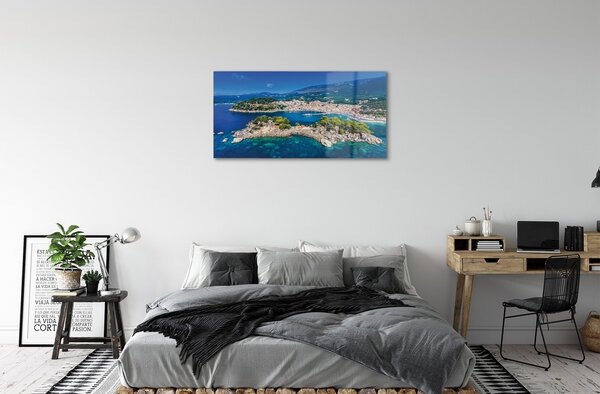 Tablouri pe sticlă oraș mare Grecia Panorama
