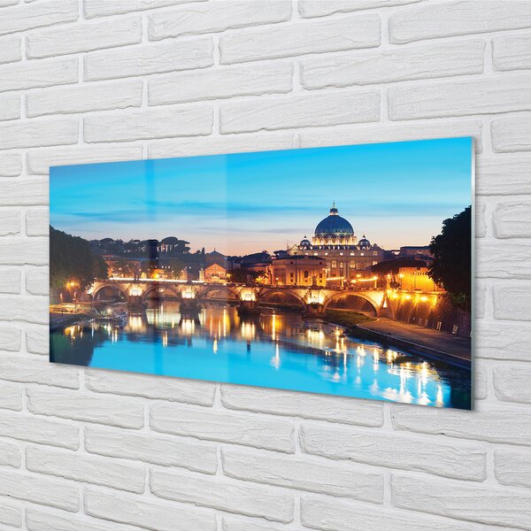 Panouri de sticlă poduri fluviale Roma Sunset