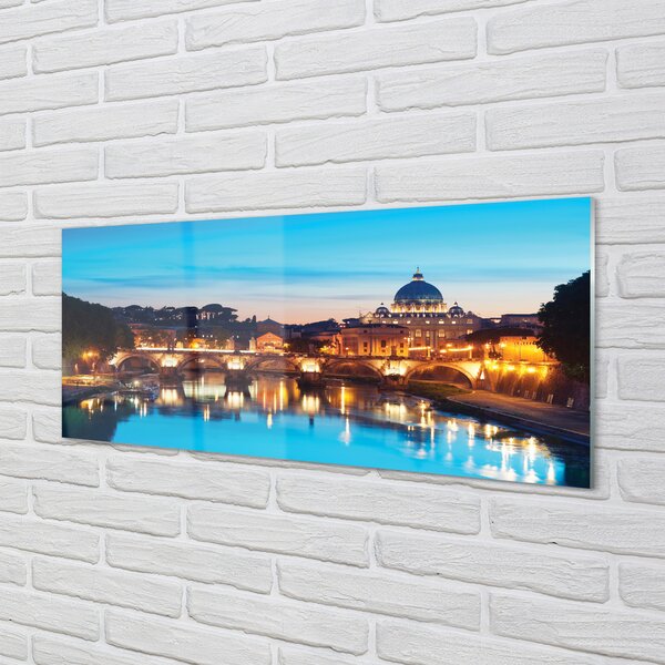 Panouri de sticlă poduri fluviale Roma Sunset