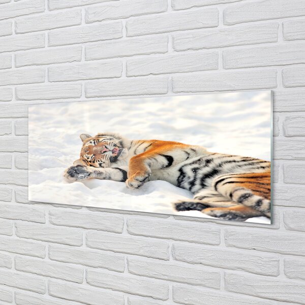 Panouri de sticlă Tiger de iarnă