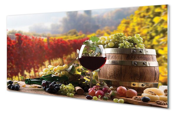 Tablouri pe sticlă sticlă de vin de toamnă