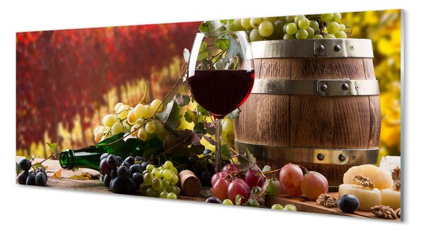 Tablouri pe sticlă sticlă de vin de toamnă