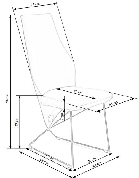 Scaun tapitat K485, verde inchis, stofa catifelata, 44x63x96 cm