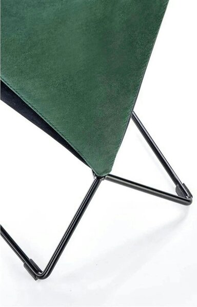 Scaun tapitat K485, verde inchis, stofa catifelata, 44x63x96 cm
