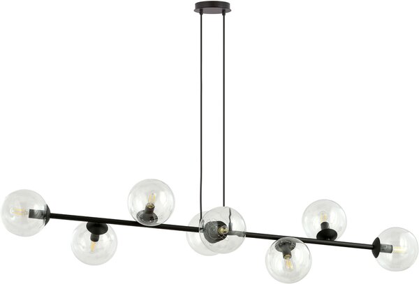 Emibig Rossi lampă suspendată mai mult de 6x40 W negru-transparent 874/8