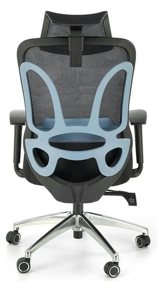 Scaun birou GILBERTO, negru/crom, stofa clasica/metal, 70x64x121/129 c