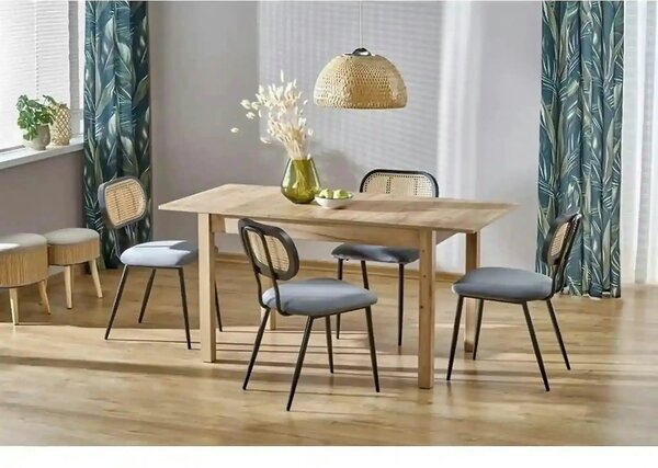 Masa extensibila MAURYCY, stejar, PAL laminat, 118/158x75x75 cm