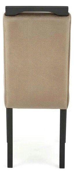 Scaun CLARION 2, bej/negru, stofa catifelata/lemn, 42x58x97 cm
