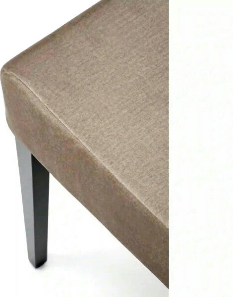 Scaun CLARION 2, bej/negru, stofa catifelata/lemn, 42x58x97 cm