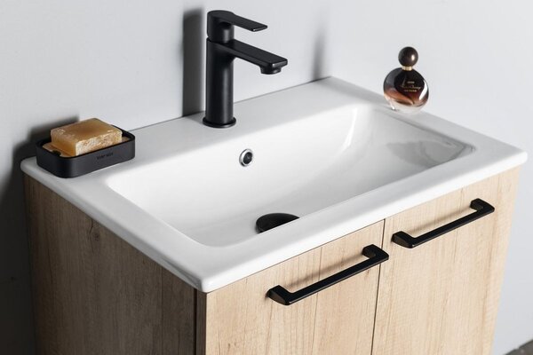 Sapho Practico lavoar 60x40 cm dreptunghiular mobilier alb luciu 44060