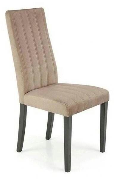 Scaun DIEGO 2, bej/negru, stofa catifelata/lemn de fag, 47x59x99 cm