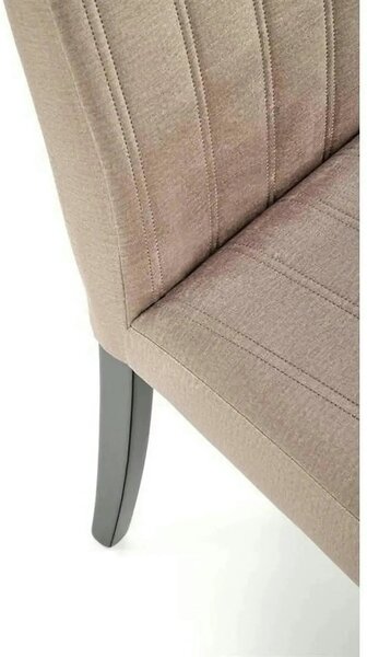 Scaun DIEGO 2, bej/negru, stofa catifelata/lemn de fag, 47x59x99 cm