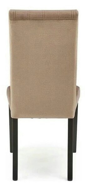 Scaun DIEGO 2, bej/negru, stofa catifelata/lemn de fag, 47x59x99 cm