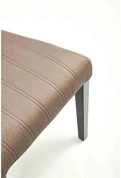 Scaun DIEGO 2, bej/negru, stofa catifelata/lemn de fag, 47x59x99 cm