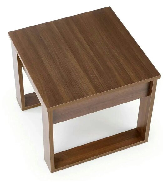 Masuta NEA KWADRAT, nuc inchis, PAL furniruit, 60x60x52 cm