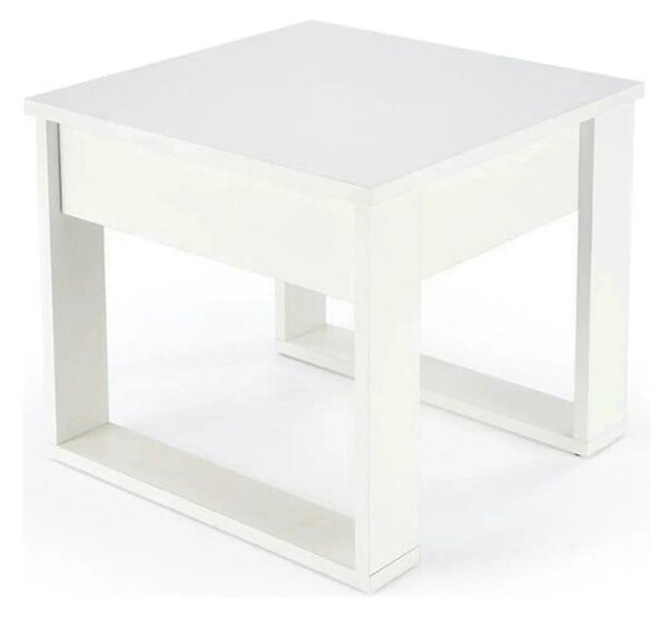 Masuta NEA KWADRAT, alb, PAL furniruit, 60x60x52 cm