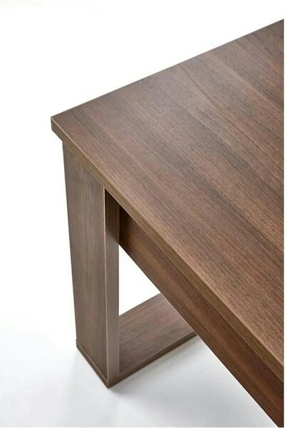 Masuta NEA KWADRAT, nuc inchis, PAL furniruit, 60x60x52 cm
