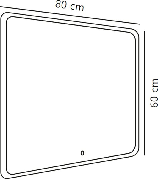 Nordlux Dovina oglindă 80x60 cm dreptunghiular cu iluminare alb 2310271000
