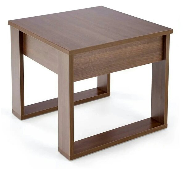 Masuta NEA KWADRAT, nuc inchis, PAL furniruit, 60x60x52 cm
