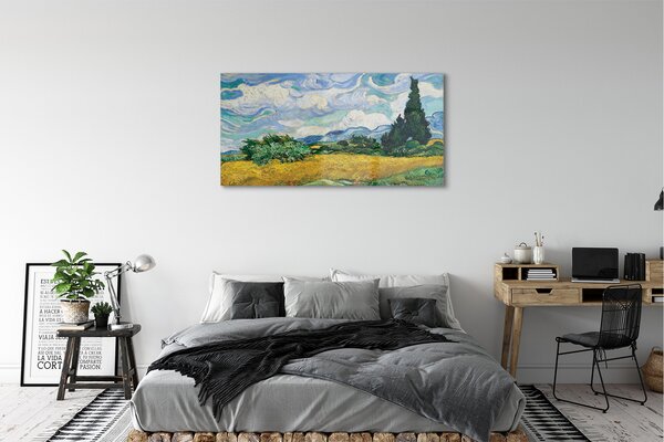 Tablouri pe sticlă chiparoși Art luncă