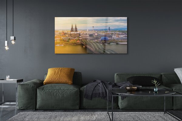 Tablouri pe sticlă poduri Germania panorama River