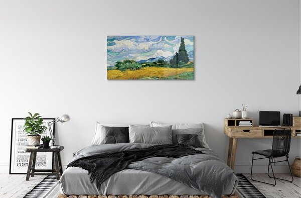Tablouri pe sticlă chiparoși Art luncă