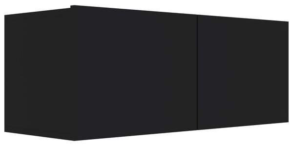 Comodă TV, negru, 80 x 30 x 30 cm, PAL
