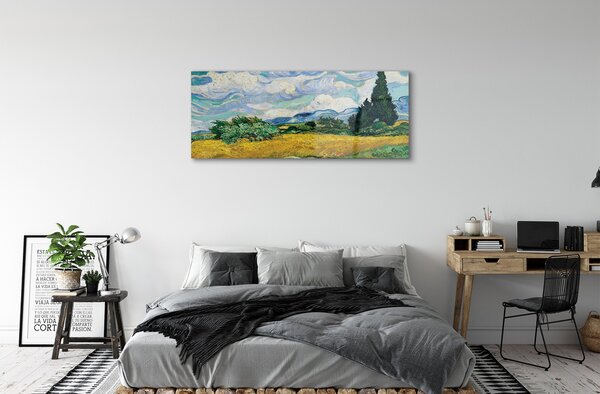 Tablouri pe sticlă chiparoși Art luncă