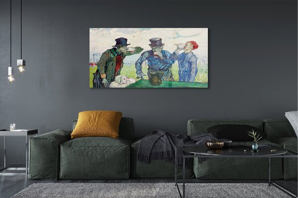 Tablouri pe sticlă întâlnire bărbați Art