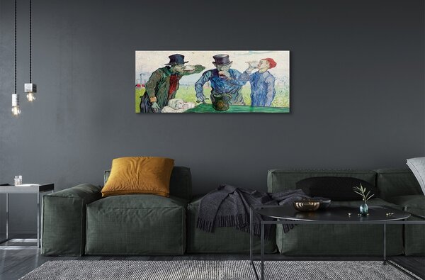 Tablouri pe sticlă întâlnire bărbați Art