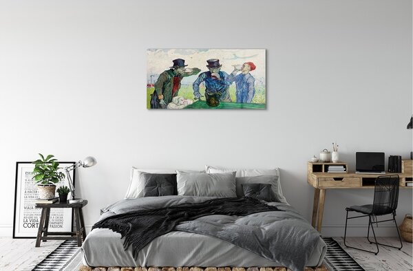 Tablouri pe sticlă întâlnire bărbați Art