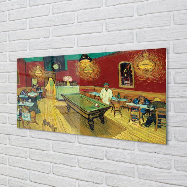 Tablouri pe sticlă Art Cafe noapte
