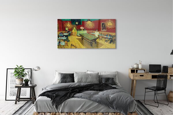 Tablouri pe sticlă Art Cafe noapte