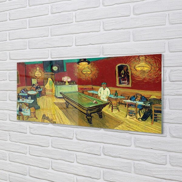 Tablouri pe sticlă Art Cafe noapte