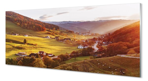 Panouri de sticlă Germania vale clădiri de pădure