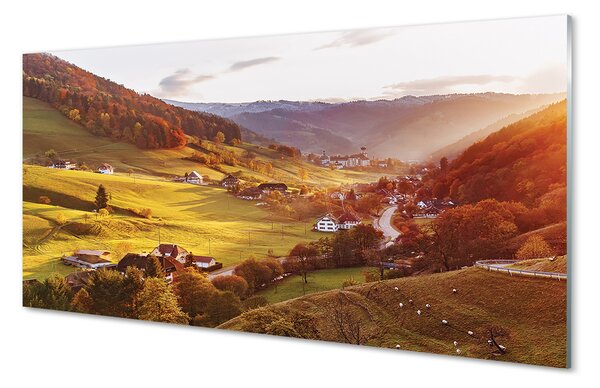Panouri de sticlă Germania vale clădiri de pădure