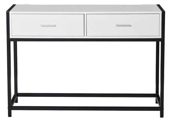 HOMCOM Consolă Modernă cu 2 Sertare, Masă pentru Hol sau Living, Design Elegant, 120x34x81 cm | Aosom Romania