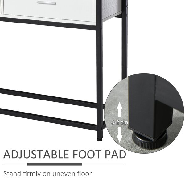 HOMCOM Consolă Modernă cu 2 Sertare, Masă pentru Hol sau Living, Design Elegant, 120x34x81 cm | Aosom Romania