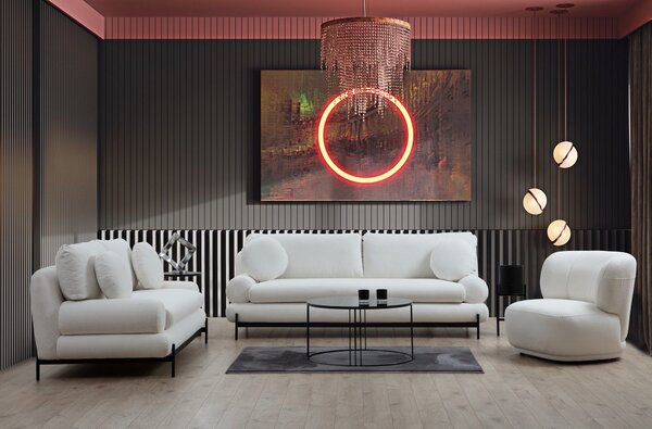 Atelier Del Sofa, Fotoliu Baris Alb 85/80/78 cm