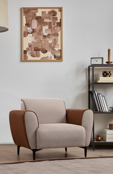 Atelier Del Sofa, Fotoliu Ayaz bej-maro 100/85/85 cm