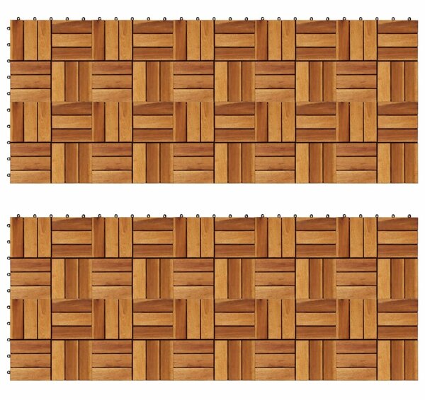Set dale din lemn de acacia, 30 x 30 cm, 20 buc