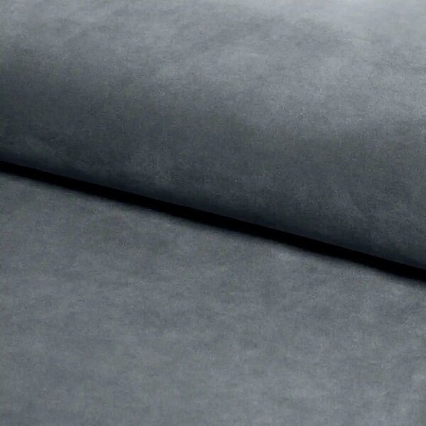 Scaun ATOM, gri/negru, stofa catifelata/metal, 44x39x93 cm