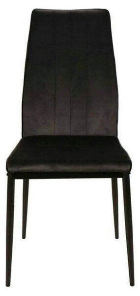 Scaun ATOM, negru, stofa catifelata/metal, 44x39x93 cm