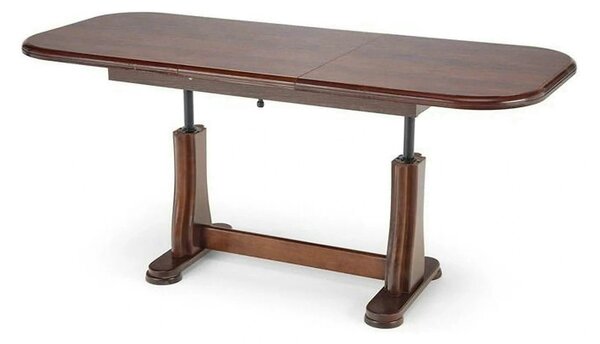 Masa extensibila TYMON 2, nuc inchis, lemn de fag, 125/164x65x60/72 cm