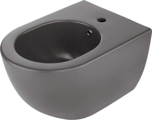 Deante Peonia, bideu suspendat 51x36 cm Rimfree, antracit-titan, CDE_DBPW