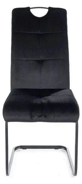Scaun AXO, negru, stofa catifelata/metal, 43x47x101 cm
