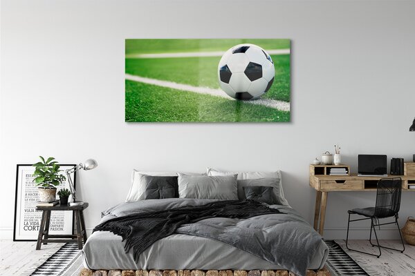 Tablouri pe sticlă peluză de fotbal