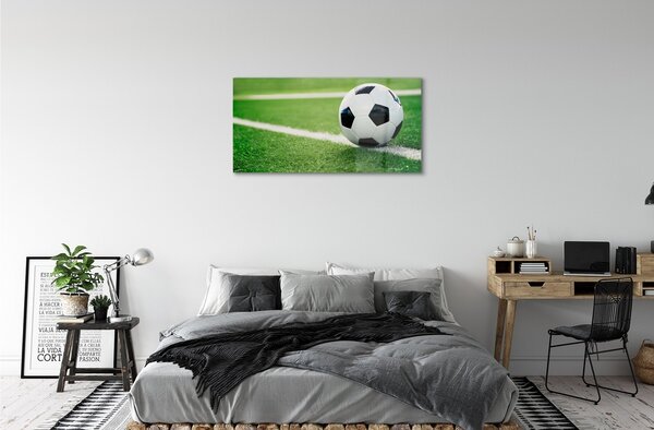 Tablouri pe sticlă peluză de fotbal